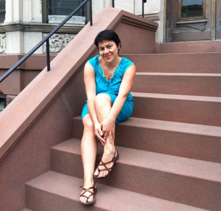 Sitting on the Browntone's stoops on 9th Street across Prospect Park